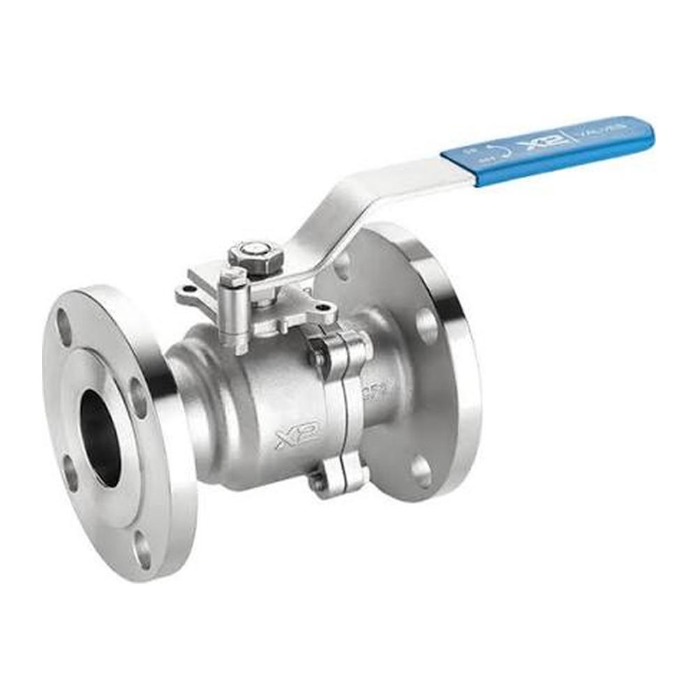 2-PC ball valve, flanged DIN, direct mounting pad