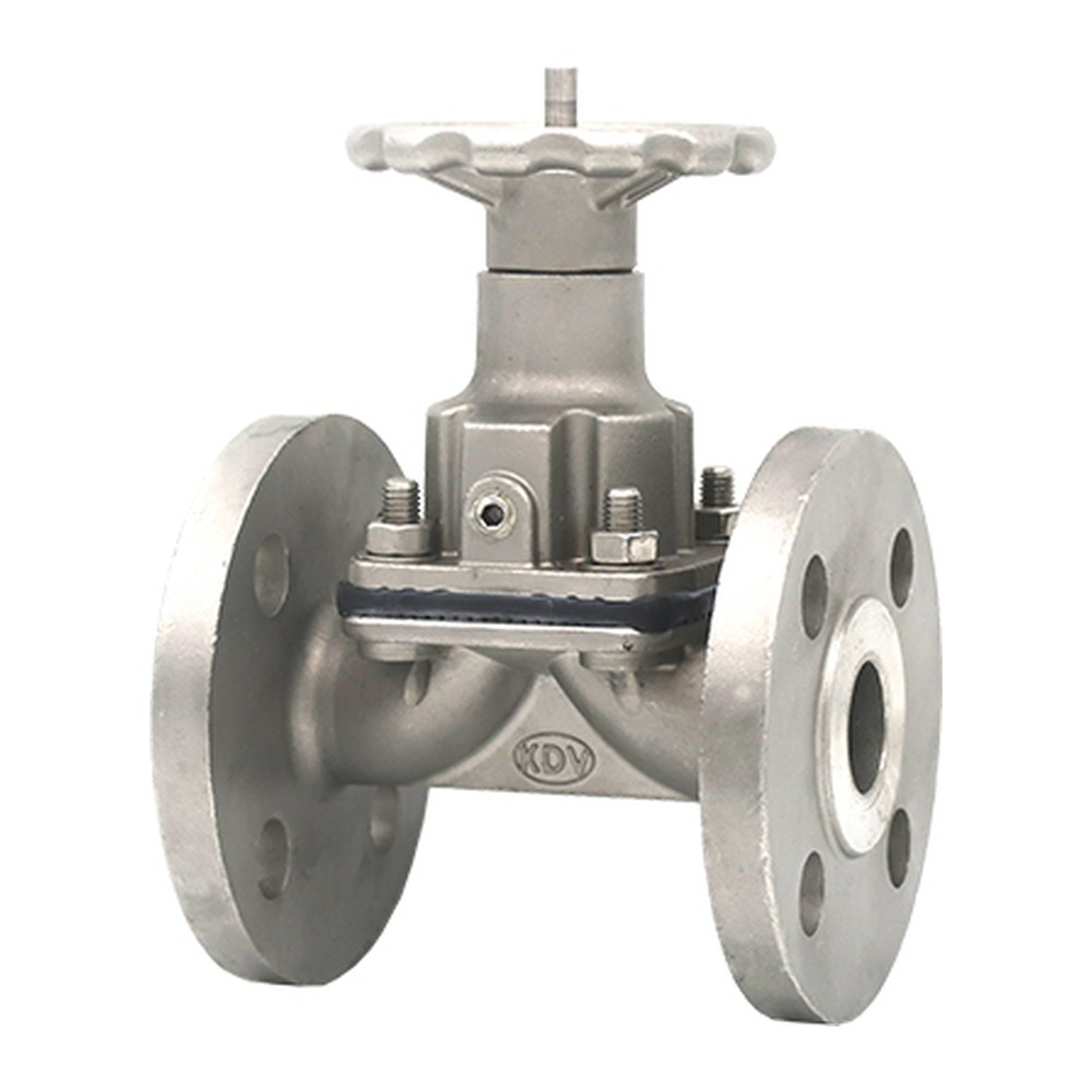 Diaphragm valve, 4", Stainless steel 316, flanged PN16/Class150