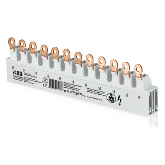 ABB PS..BP-CR busbars for SU200MR ring-tongue breakers, cut to length, 25 mm²