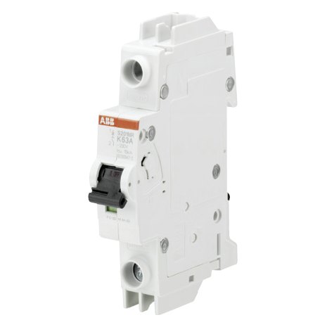 ABB S200MR-K supplementary protector with ring-tongue terminals, K curve, 0.2–63 A, 1–4 pole, UL 1077