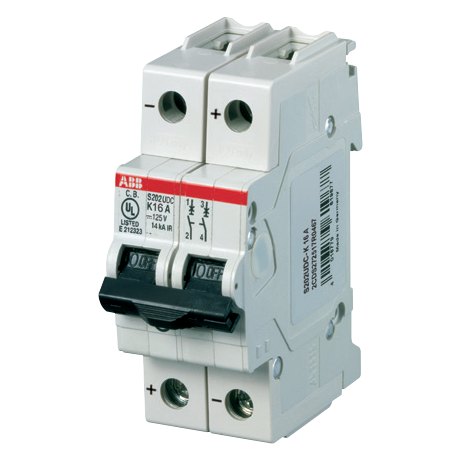 ABB S200UDC-K DC miniature circuit breaker, K curve, 1–63 A, 1–2 pole, UL 489 – photo 2
