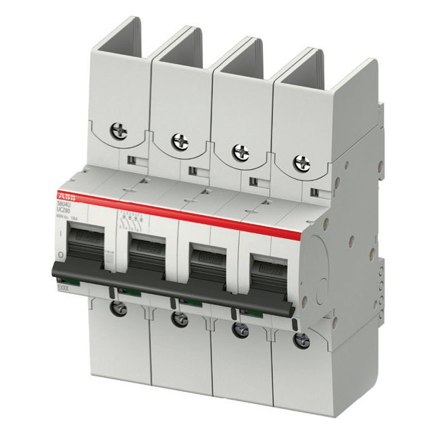 ABB S804U-PVS5 4-pole GFDI breaker for photovoltaic systems, 5 A, 1000 VDC, UL 489B