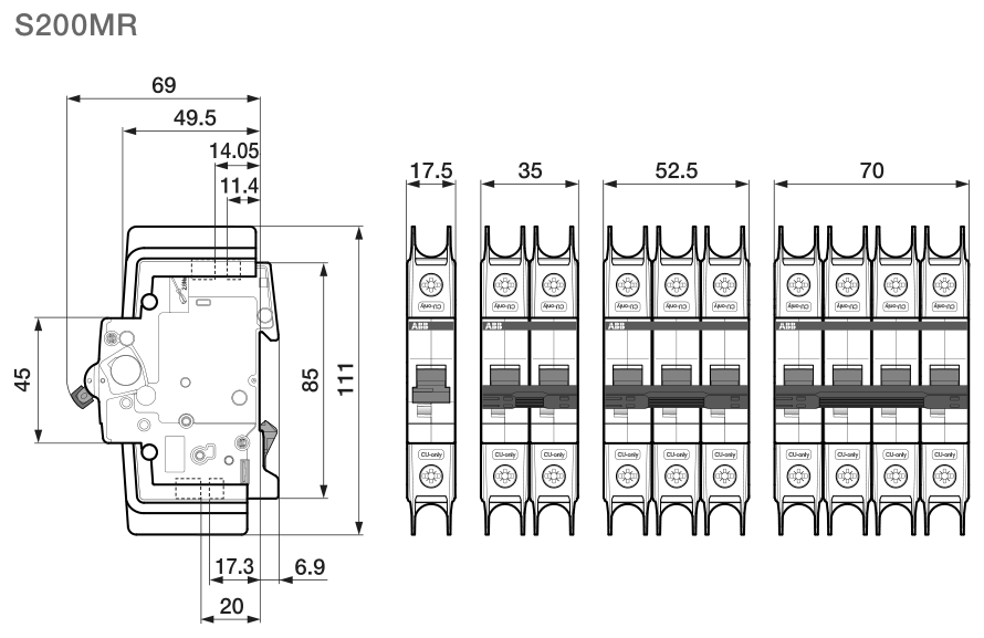 S200MR dimensions