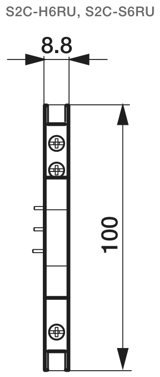 S2C-H6RU / S2C-S6RU dimensions