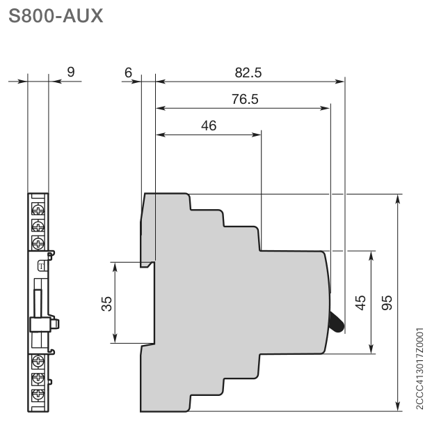 S800-AUX dimensions