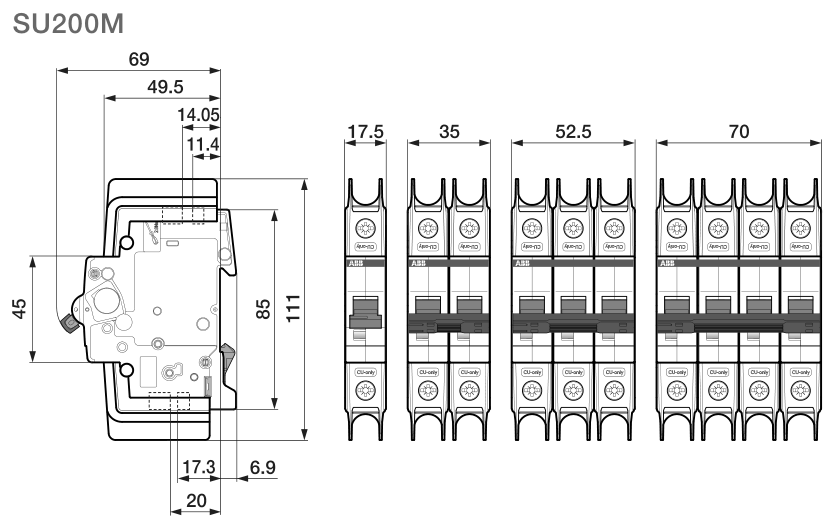 SU200M dimensions
