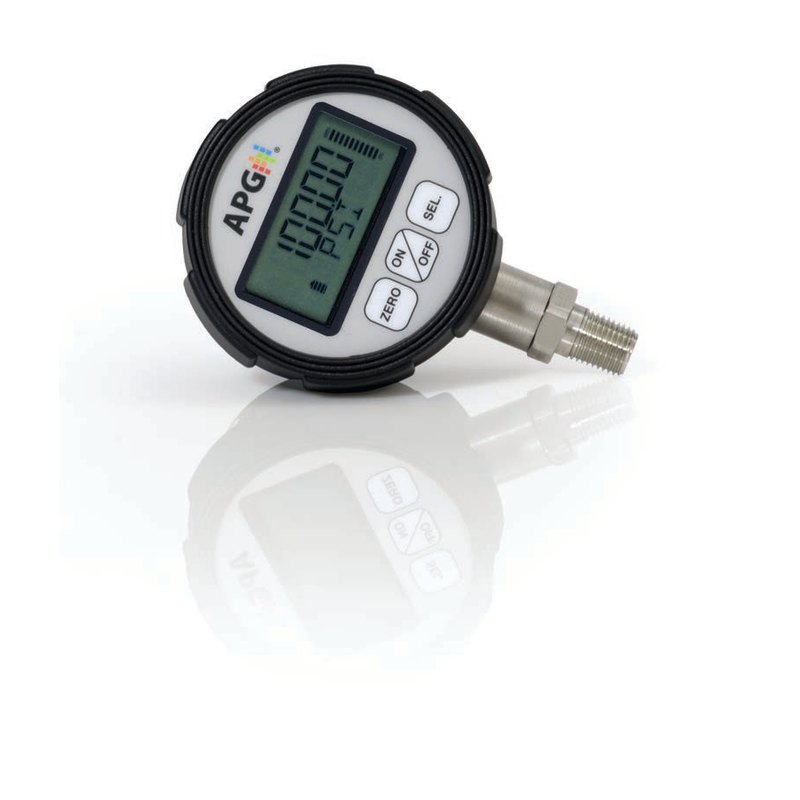 APG PG7 sealed digital pressure gauge, vacuum to 2,070 bar, IP67, optional relays and Modbus