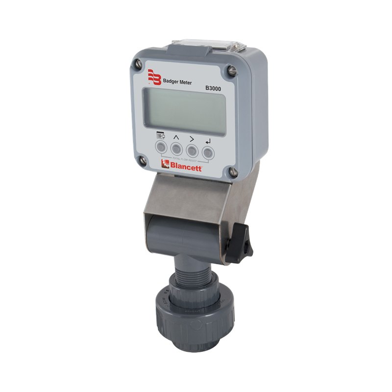 Blancett B3000 flow monitor (rate / total), battery, loop or solar, explosion-proof option