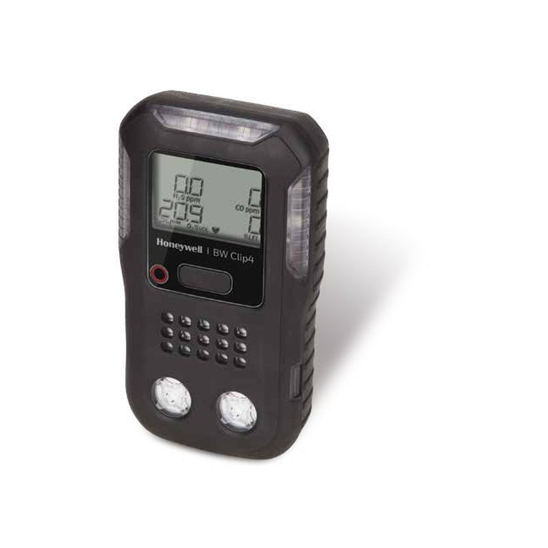 Honeywell BW Clip4 four-gas detector (H₂S, CO, O₂, LEL), 2-year always-on