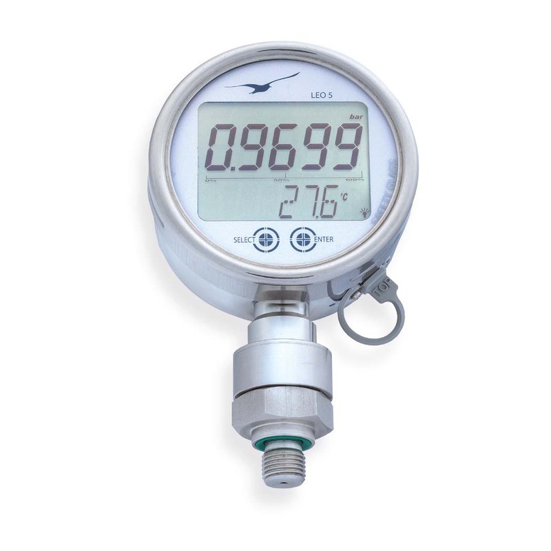 Keller LEO5 high-resolution digital manometer, 0.05% FS, data logger, 1 kHz peak, stainless steel, −1…1 to 0…1,000 bar
