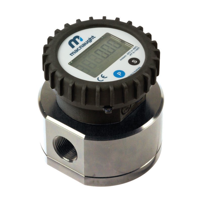 Macnaught MX hazardous-area oval gear flow meters, 316 SS, intrinsically safe Ex ia pulse outputs