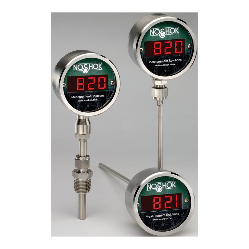 NOSHOK 820 / 821 digital temperature indicator-transmitter, Pt100 Class A, 4-digit LED, 4–20 mA, 316 SS