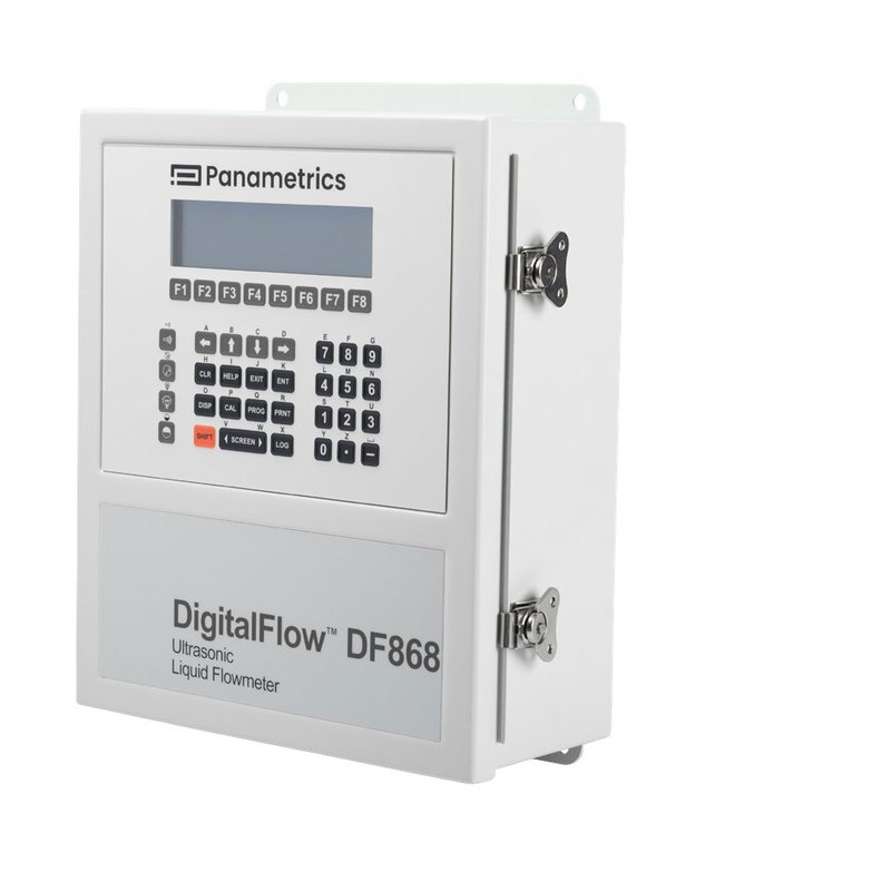 Panametrics DigitalFlow DF868 ultrasonic liquid flow meter, clamp-on or wetted, 1 or 2 channels, explosion-proof option