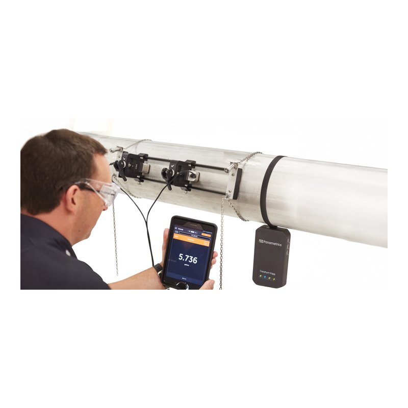 Panametrics TransPort PT900 portable clamp-on ultrasonic flow meter with tablet app, DN15 to DN600, 1 or 2 channels