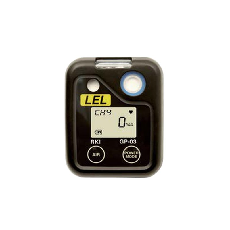 RKI Instruments 03 Series single-gas clip-on monitor (CO, H₂S, O₂ or LEL)