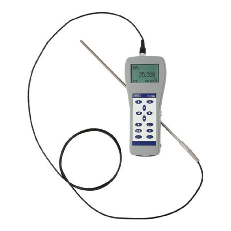 WIKA CTH7000 two-channel hand-held precision thermometer, Pt100 / thermistor, 0.015 K, −200 to 962 °C