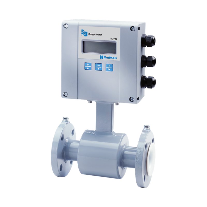 Badger Meter M2000 electromagnetic flow meter, ¼–78 in (DN 6–2000), ±0.2%, Modbus/HART/BACnet/Profibus, IP67