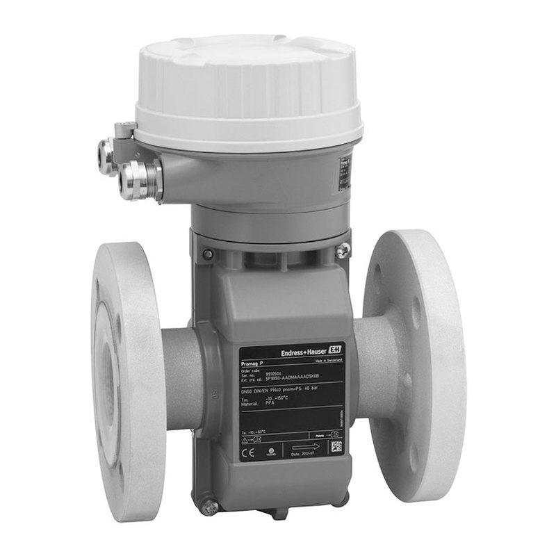 Endress+Hauser Proline Promag P 100 electromagnetic flow meter, ultra-compact transmitter, DN 15–600, PTFE/PFA to 180 °C, web server