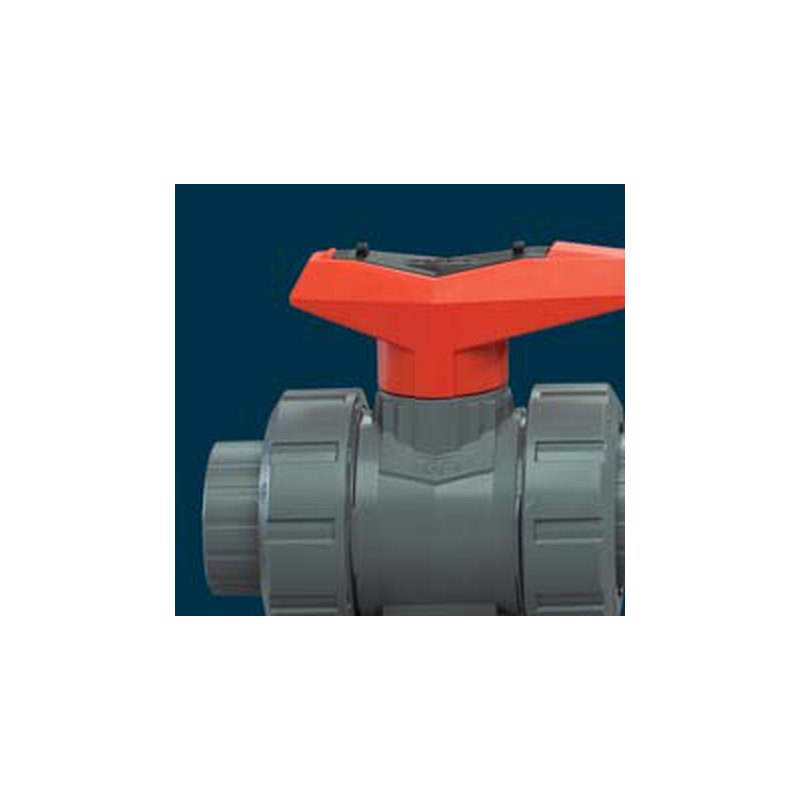 GF Type 546 true-union ball valve, ⅜–4 in, PVC / CPVC / PP / ABS / PVDF, PTFE seats, EPDM or FPM seals