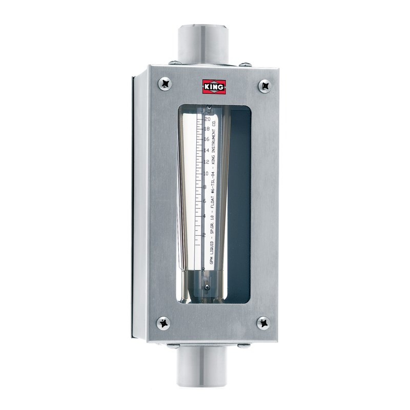 King Instrument 7310 Series rotameter, polysulfone tube in 304 SS case, water 0.5–160 GPM, air 6.1–330 SCFM